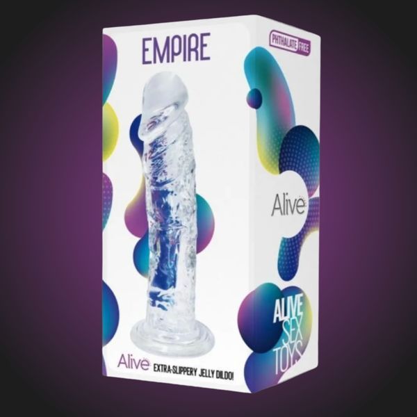 Прозорий фалоімітатор Alive Jelly Dildo Empire  SO5554 фото