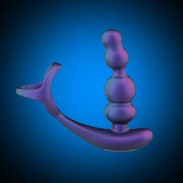 Анальний вібратор з ерекційним кільцем Hueman - Stellar Force Anal Beads with Cockring SX3894 фото