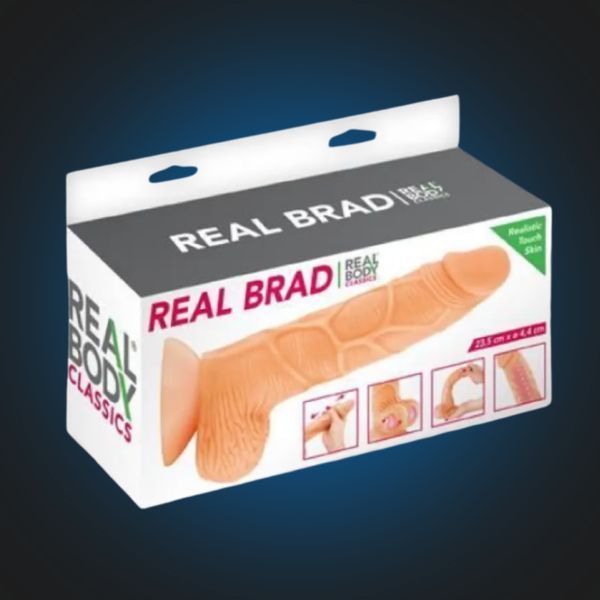 Фалоімітатор із рухомою крайньою плоттю Real Body &mdash; Real Brad SO1889 фото