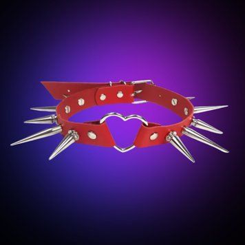Чокер серце з натуральної шкіри Art of Sex - Crystal  SO7012 фото