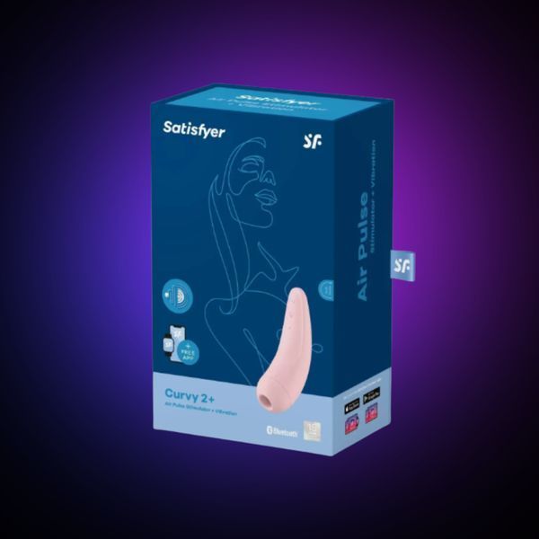 Вакуумний кліторальний стимулятор Satisfyer Curvy 2+ Pink з керуванням через інтернет SO3782 фото