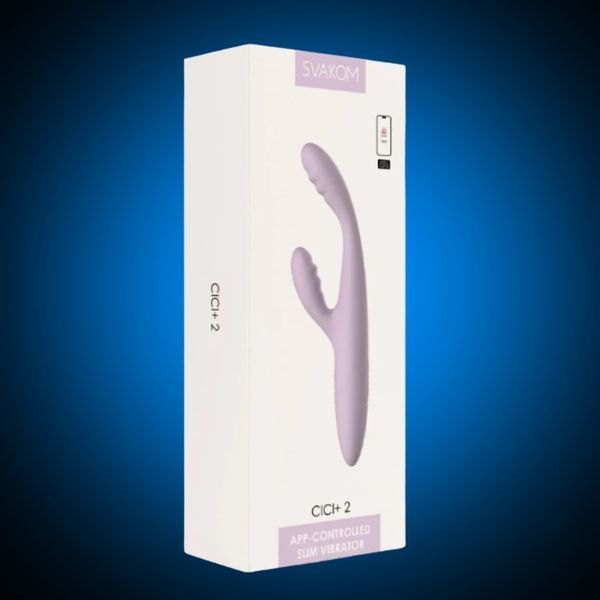 Тонкий кролик-вібратор Svakom Cici+ 2 Lilac, керування зі смартфона, підігрів до 38 &deg;C SX0729 фото