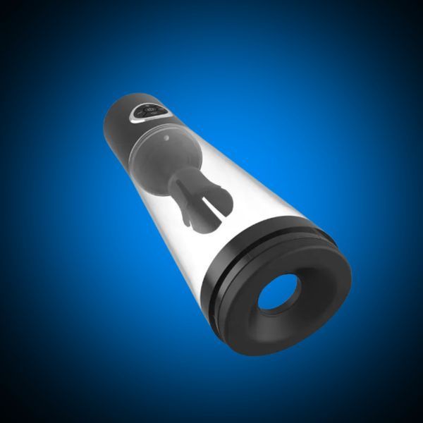 Автоматична вакуумна помпа Men Powerup Luxury Pump з вібромасажем SX4045 фото