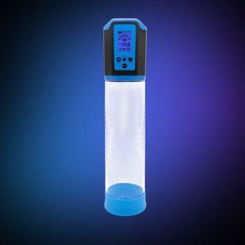 Автоматична вакуумна помпа Men Powerup Passion Pump Blue, LED-табло SO6298 фото