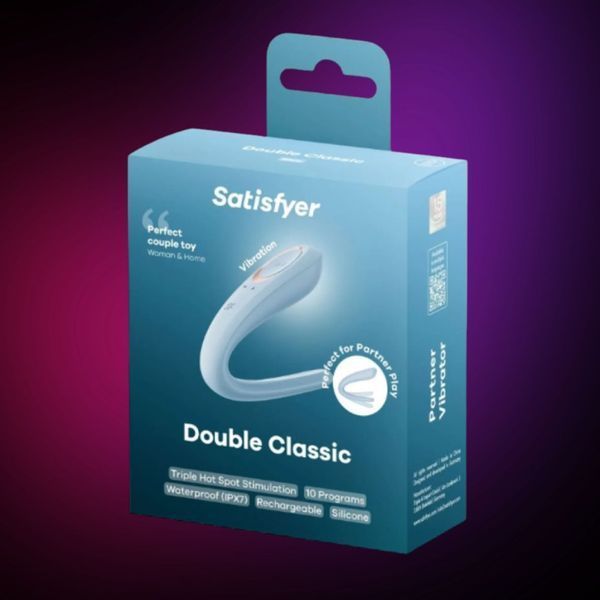 Вибратор для пар Satisfyer Double Classic Light Blue SX3654 фото