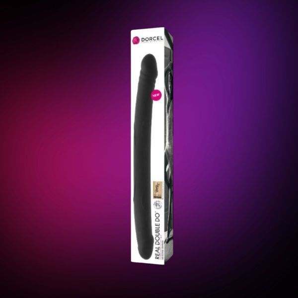 Фалоімітатор двосторонній Dorcel Real Double Do Black, діаметр 4 см, довжина 42 см MD1083 фото