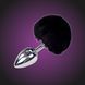 Металева анальна пробка Кролячий хвостик Alive Fluffy Plug Black SO6312 фото 1