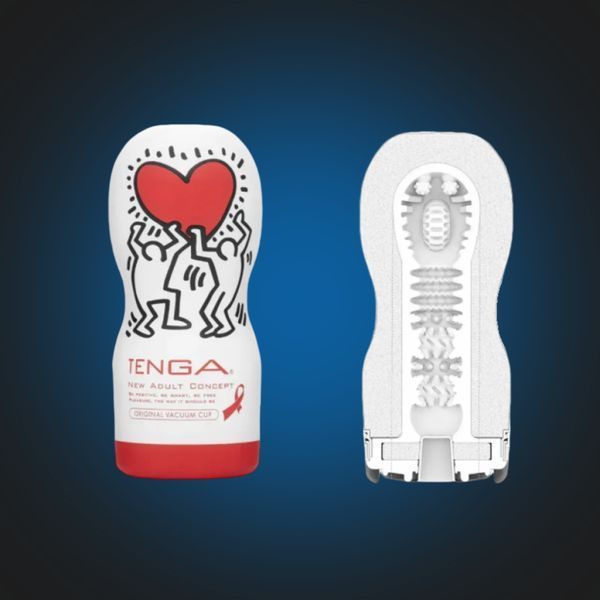 Мастурбатор Tenga Keith Haring Deep Throat Cup (глибоке горло)  SO1647 фото