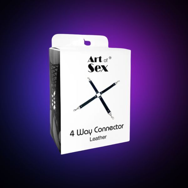 Хрестовина з натуральної шкіри Art of Sex - 4 Way Connector SO7480 фото