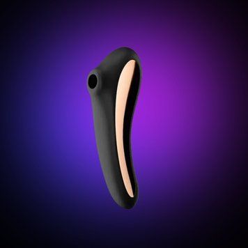 Вакуумний стимулятор з вібрацією Satisfyer Dual Kiss Black SO6114 фото