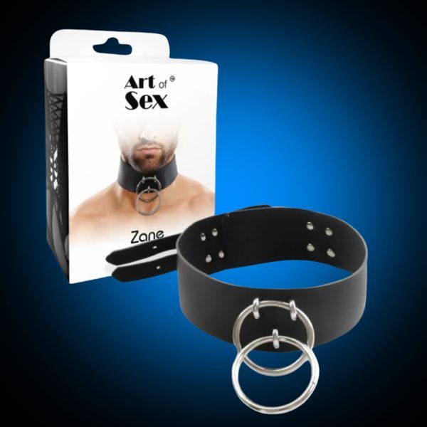 Чоловічий чокер з натуральної шкіри Art of Sex - Zane Collar SO9980 фото