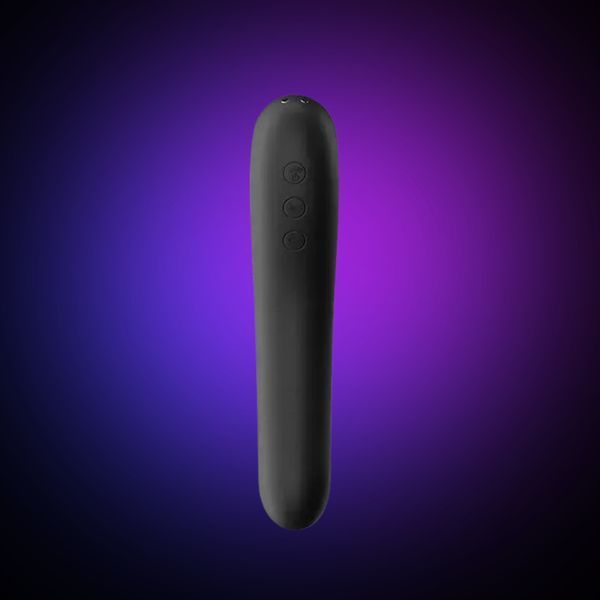 Вакуумный стимулятор с вибрацией Satisfyer Dual Kiss Black SO6114 фото