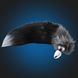 Металева анальна пробка Лисячий хвіст Alive Black And White Fox Tail SO6321 фото 3