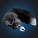 Металева анальна пробка Лисячий хвіст Alive Black And White Fox Tail SO6321 фото 1