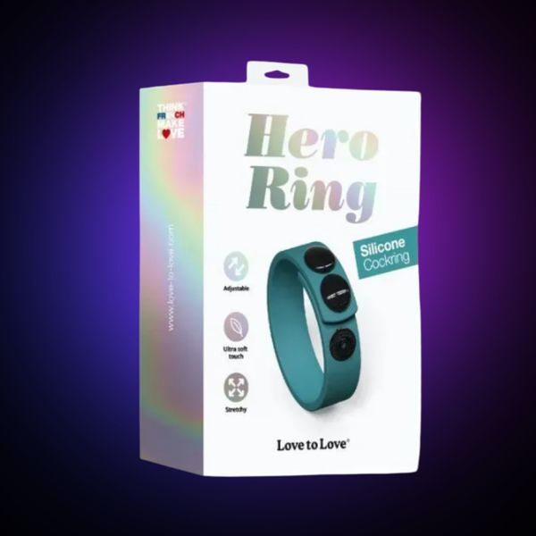 Регульоване ерекційне кільце на кнопках Love To Love HERO RING - TEAL ME SO5088 фото